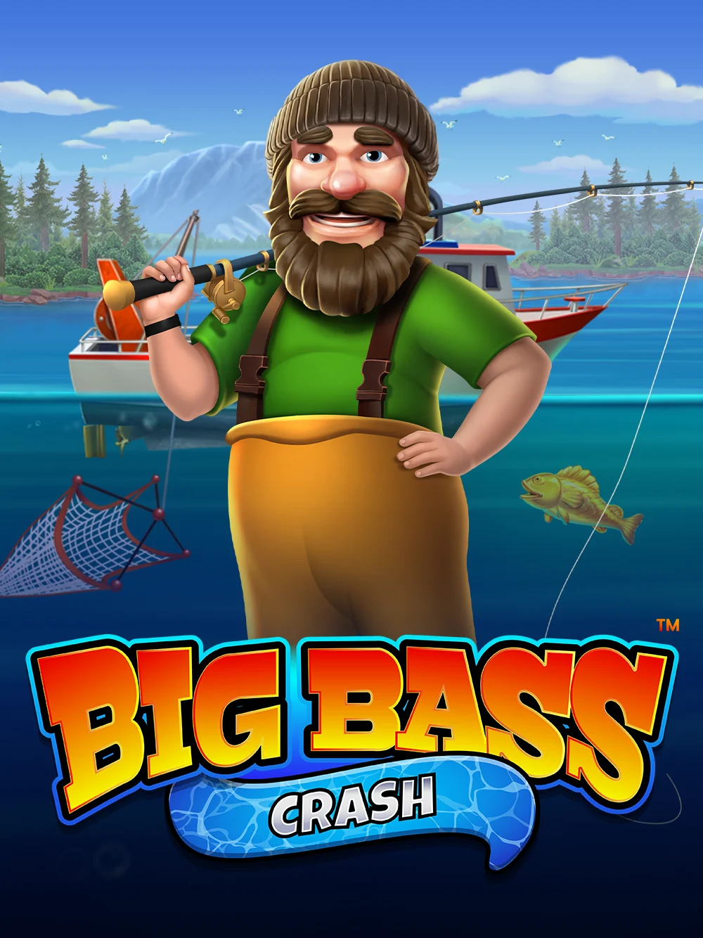 Juego crash acuático con tema de pesca y gran premio